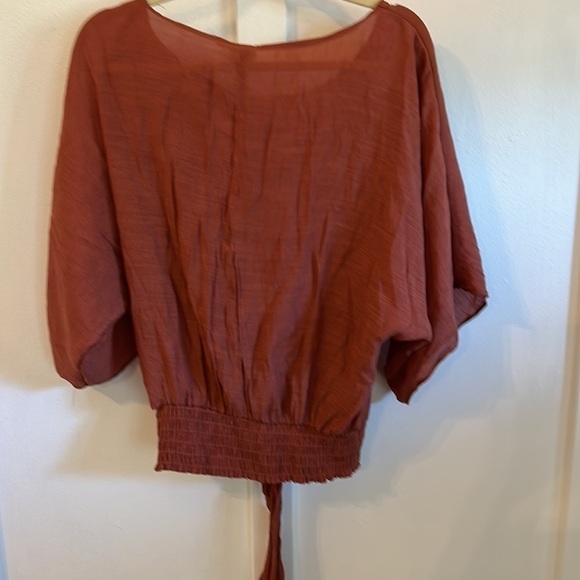 Blue pepper burnt, orange blouse, size large - Picture 5 of 5